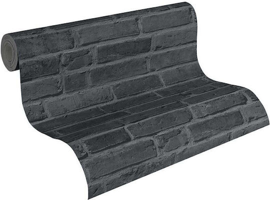 Ταπετσαρία Τοίχου Wood And Stone Charcoal 1000x53cm