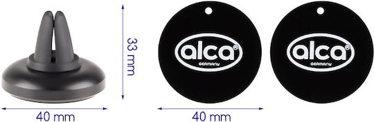 Alca AC Vent Handyhalterung Auto mit Magnet Schwarz