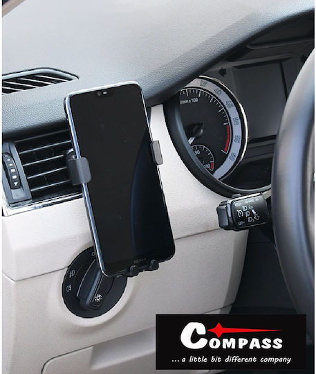 Compass LUKE-A Поставка за Мобилен Телефон за Кола с регулируеми куки Черна