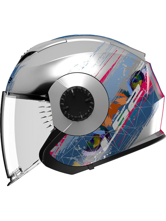 LS2 Verso Jet Helmet with Sun Visor ECE 22.05 1250gr Spring White/Pink