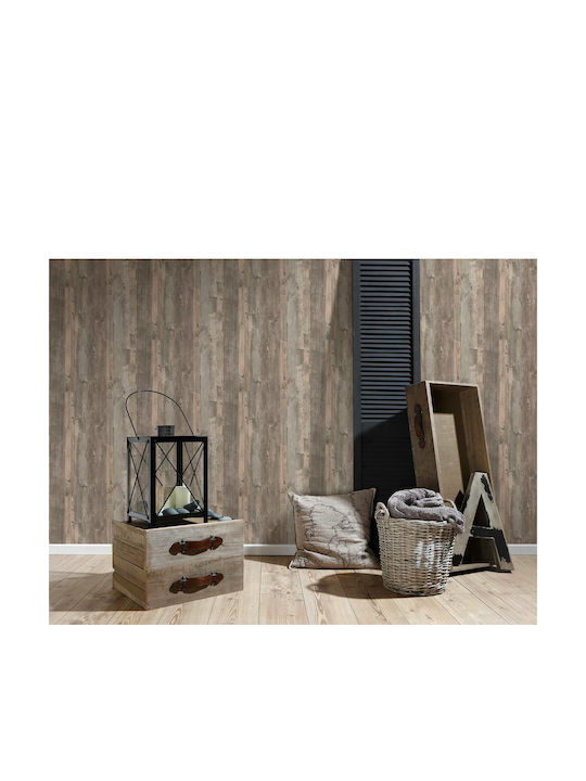 Tapete Wood n Stone Brown L1000xB53cm 954053