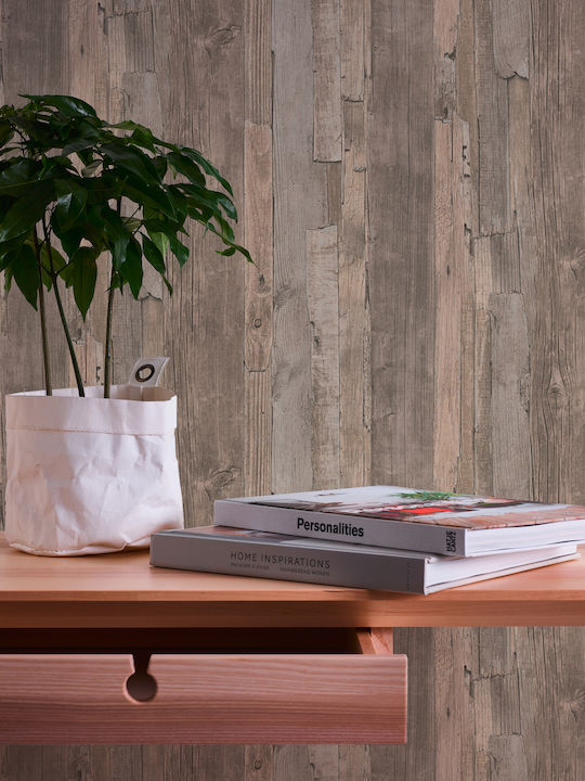 Tapete Wood n Stone Brown L1000xB53cm 954053