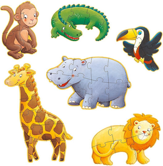 Kinderpuzzle Wilde Tiere für 3+ Jahre 9pcs Djeco