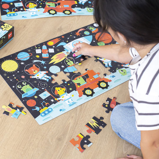 Kinderpuzzle Weltraum Das Im Dunkeln Leuchtet Für 4+ Jahre 60 Teile Apli Kids