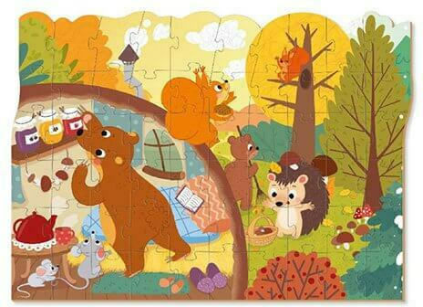 Παιδικό Puzzle Ζωάκια που Τρώνε για 4+ Ετών 60pcs Dodo