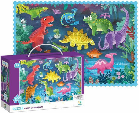 Παιδικό Puzzle Πλανήτης Δεινοσαύρων για 5+ Ετών 100pcs Dodo