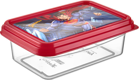 TnS Superman Plastic Kids' Food Container 0.40lt Red x x 5cm