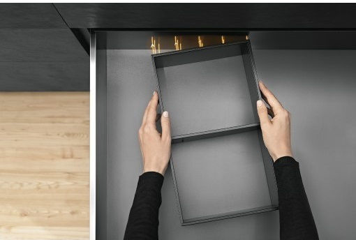Blum Drawer Cutlery Tray Ambia Line Plastic 10x50x6cm Grey