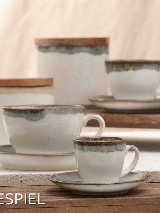 Espiel Essentials Ceramic Cappuccino Cup Set 220ml Πράσινο