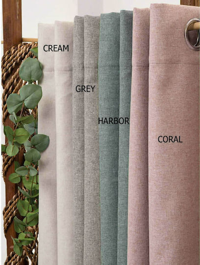Palamaiki Vorhang mit Grommet Fonti Grey 140x260cm