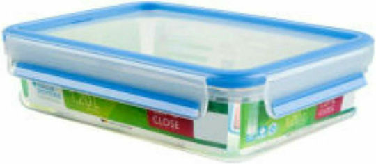 Tefal Microwave Plastic Lunch Box Clip & Close Blue 1200ml