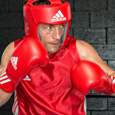 Adidas Leather Boxing Competition Gloves Red