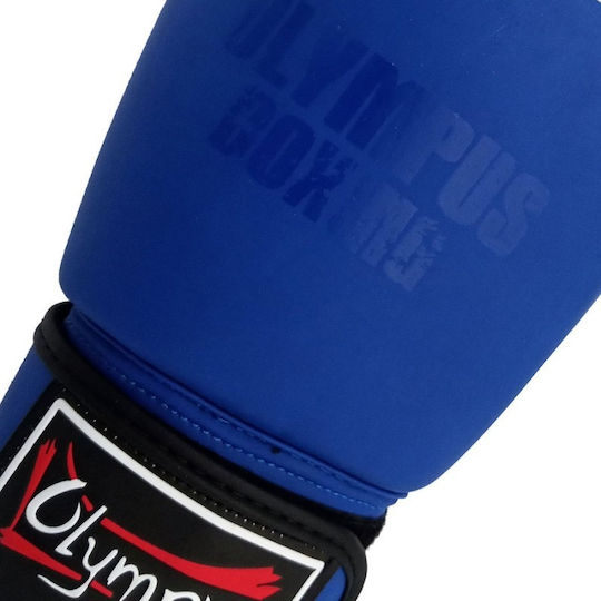 Olympus Sport Challenge Boxing Gloves made of Synthetic Leather for Match Blue