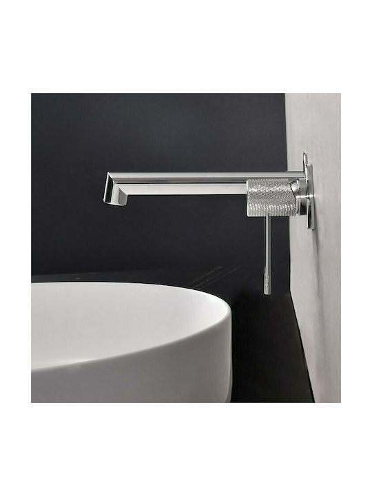 Orabella Terra Built-In Mixer & Spout Set for Bathroom Sink with 1 Exit Silver