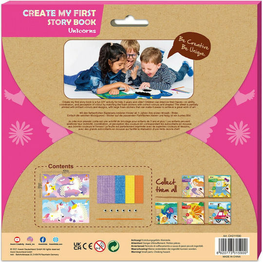 Avenir Mosaic Create My 1st Story Book Unicorns for Children 3+ years Years