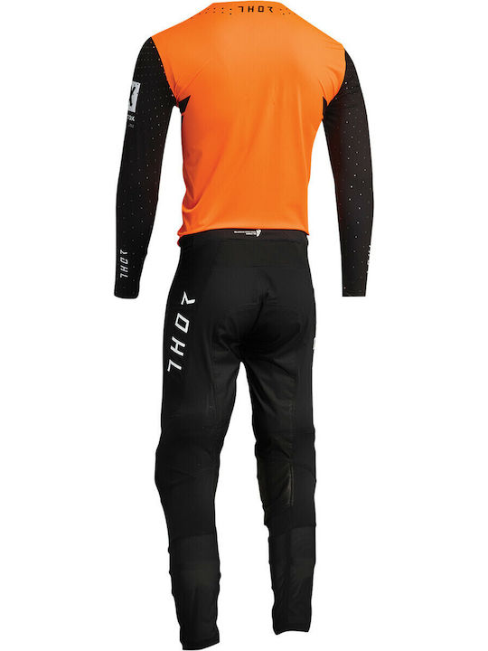 Thor MX Prime Hero Καλοκαιρινό Ανδρικό Παντελόνι Motocross Black/Fluo Orange