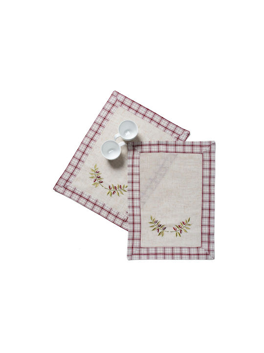 Silk Fashion Σουπλά Υφασμάτινο Κόκκινο 50x35cm