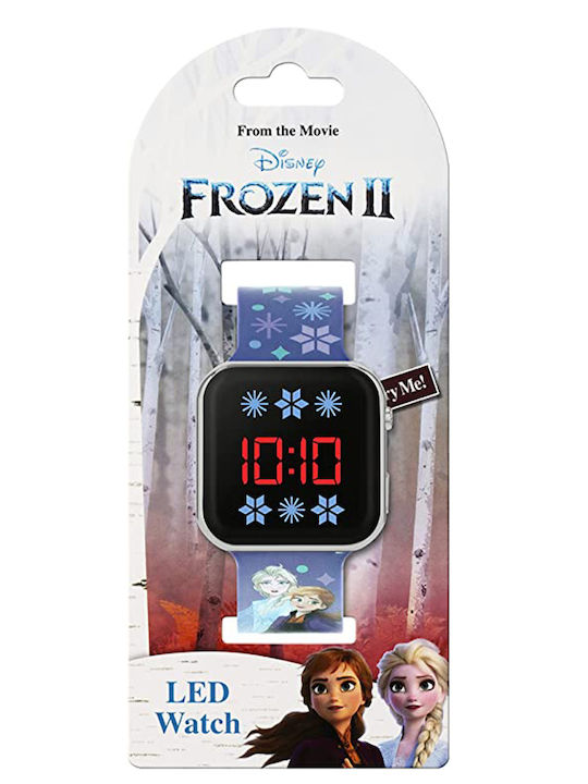 Disney Παιδικό Ψηφιακό Ρολόι 35mm Frozen Γαλάζιο