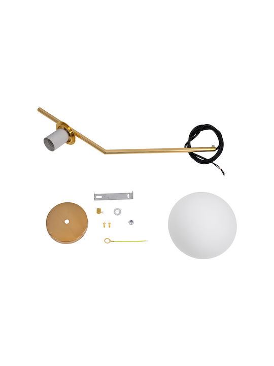 GloboStar Monroe Pendant Light Gold Ball with Socket E27 40x21x49cm