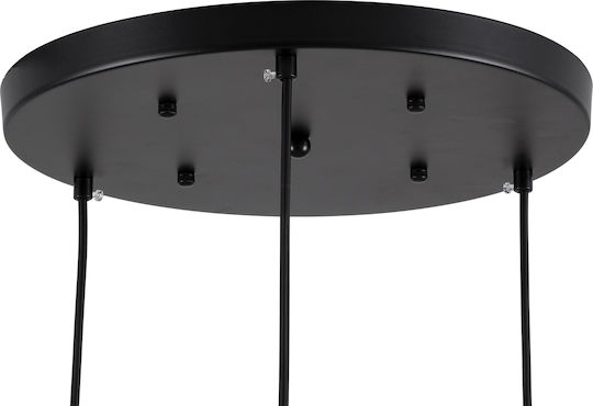 GloboStar Monroe Pendant Light Black Ball with Socket E27 60x25x50cm