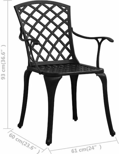 Garten- und Outdoor-Möbelsets für kleinen Raum 3 Stück Schwarz