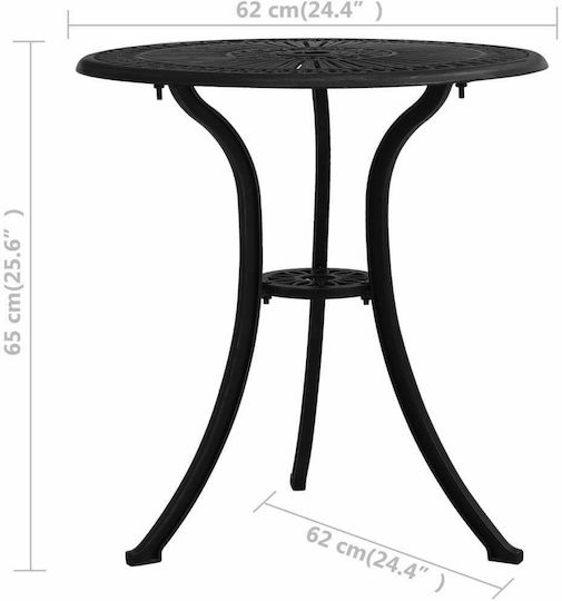 Garten- und Outdoor-Möbelsets für kleinen Raum 3 Stück Schwarz