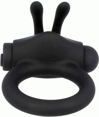 Dream Love Black & Silver Agron Vibrating Cock Ring Cock Silicon Black