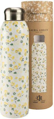 Laura Ashley Petit Fleur Bottle Thermos Stainless Steel Yellow 500ml LA183111