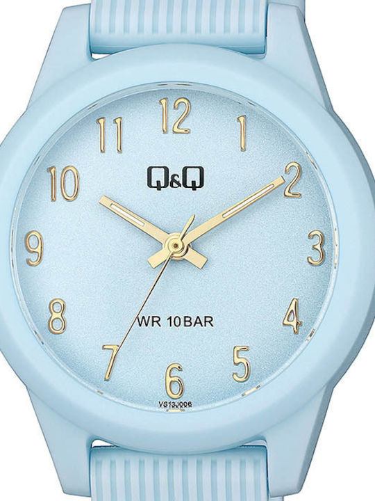 Q&Q Kids Analog Watch with Rubber/Plastic Strap Light Blue