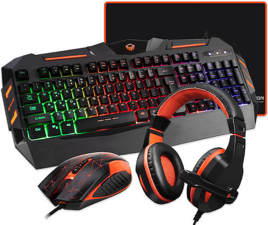 Meetion MT-C500 Set Gaming Tastatur mit RGB-Beleuchtung & Maus (Englisch US)