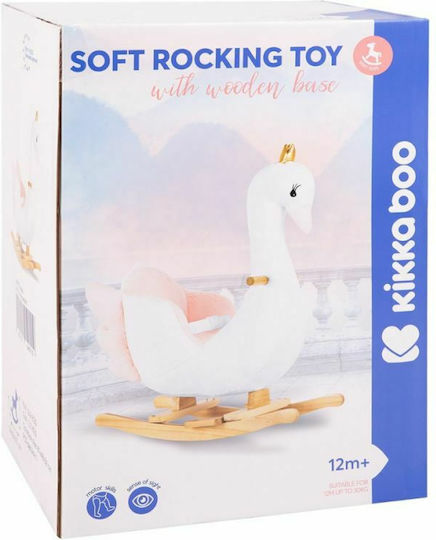 Kikka Boo White Swan Κουνιστό Παιχνίδι Κύκνος για 12+ μηνών για Βάρος έως 30kg Λευκό