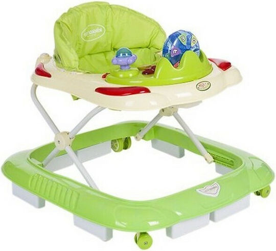 Kikka Boo Numbers Baby Walker with Music for 6+ Months Green