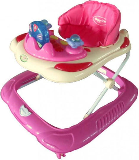 Kikka Boo Numbers Baby Walker with Music for 6+ Months Fuchsia