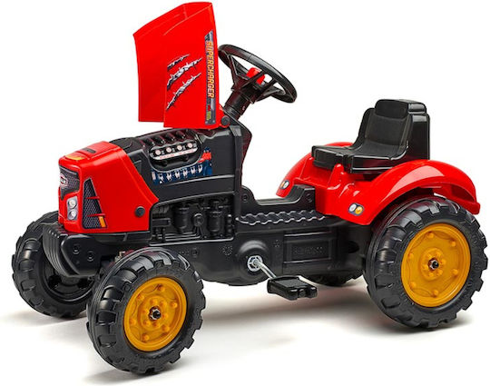 Tractor pentru copii Supercharger De la picior la podea cu caruta si pedala Roșu