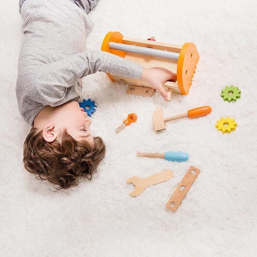Classic World Children's Tool Small Carpenter Set made of Wood for 3+ Years 16pcs
