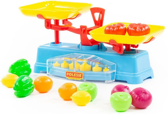Polesie Kinderhaushaltsgerät Waage mit Früchten 12Stück