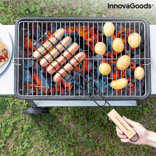 InnovaGoods Двойна Метална Скара за Печене Незалепваща за Колбаси 51брx8брсм.