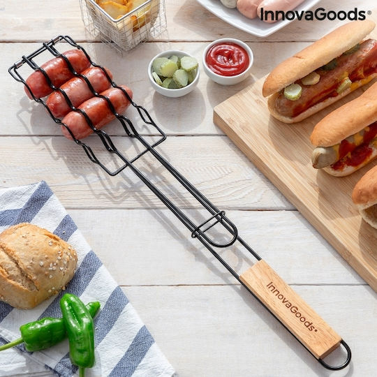 InnovaGoods Двойна Метална Скара за Печене Незалепваща за Колбаси 51брx8брсм.
