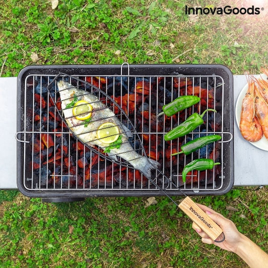 InnovaGoods Fisket Διπλή Μεταλλική Σχάρα Ψησίματος Αντικολλητική για Ψάρια 56x12.5εκ.