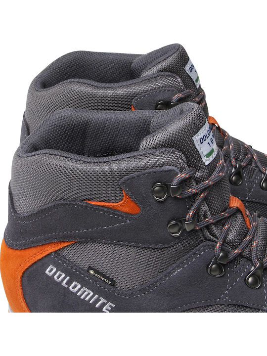 Dolomite Zernez GTX Ανδρικά Ορειβατικά Μποτάκια Αδιάβροχα με Μεμβράνη Gore-Tex Γκρι