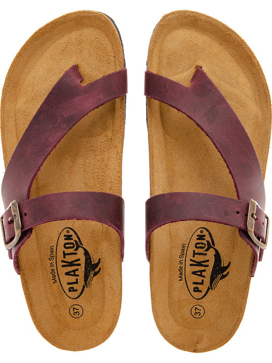 Battle Leather Women's Flat Sandals in Purple Color