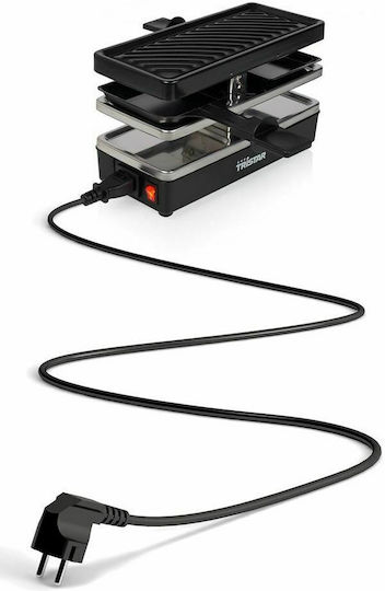 Tristar Tabletop Electric Grill Raclette Ribbed Plate 400W 23.8cmx10.4cmcm