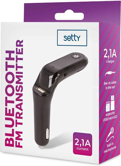 Setty FM Transmitter Αυτοκινήτου TFM-02 με Bluetooth