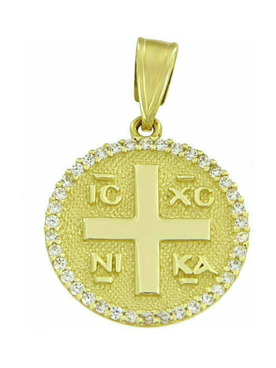 Mertzios.gr Pendant Kids Talisman Constantine from Gold 9K MEKN26RK