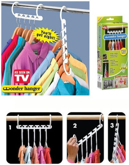Clothes Hanger White AT100753 8pcs Clothes Hanger White AT100753 8pcs