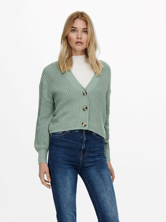 Women's Knitted Cardigan with Buttons Mint