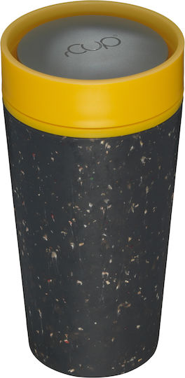 rCUP AS02.BEM.08 Circular & Co Κούπα από Ανακυκλωμένο Χαρτί Black and Electric Mustard 227ml