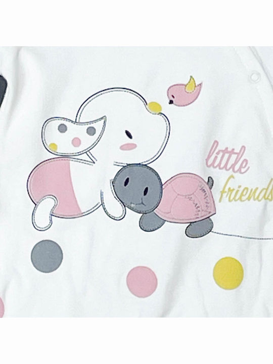 Baby overalls with polka dot animals white-something for girls (6-12 months)