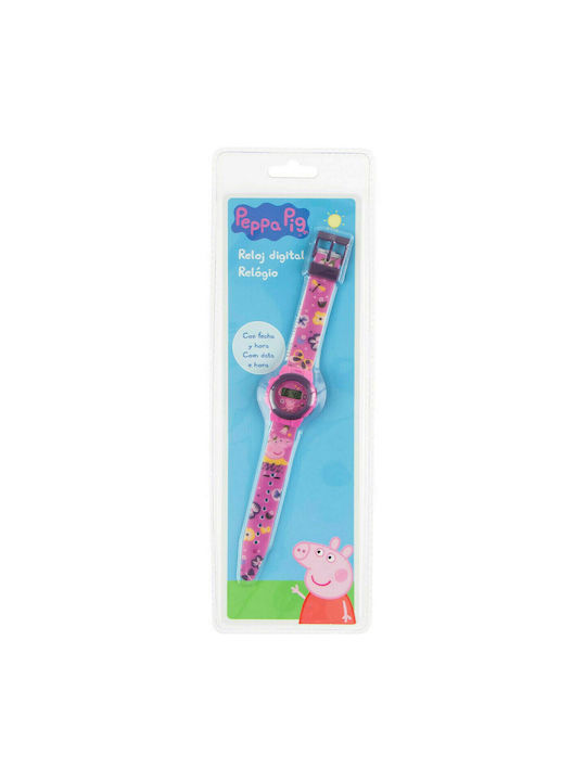 Kids Licensing Kids Digital Watch with Rubber/Plastic Strap Pink