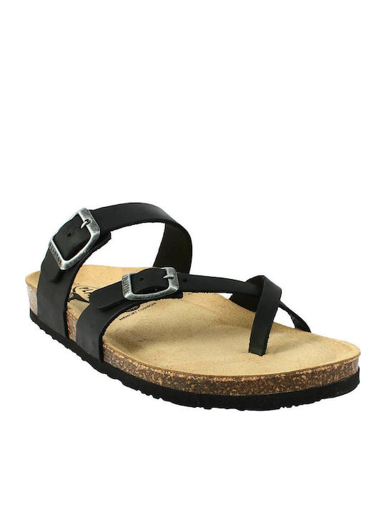 Bombay Leather Women's Flat Sandals in Black Color